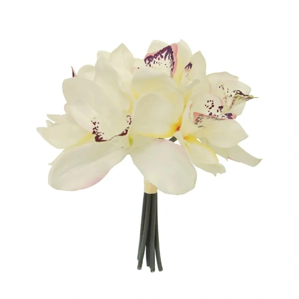 ORCHID BOUQUET CREAM (7 BRANCHES) - H24CM - 1