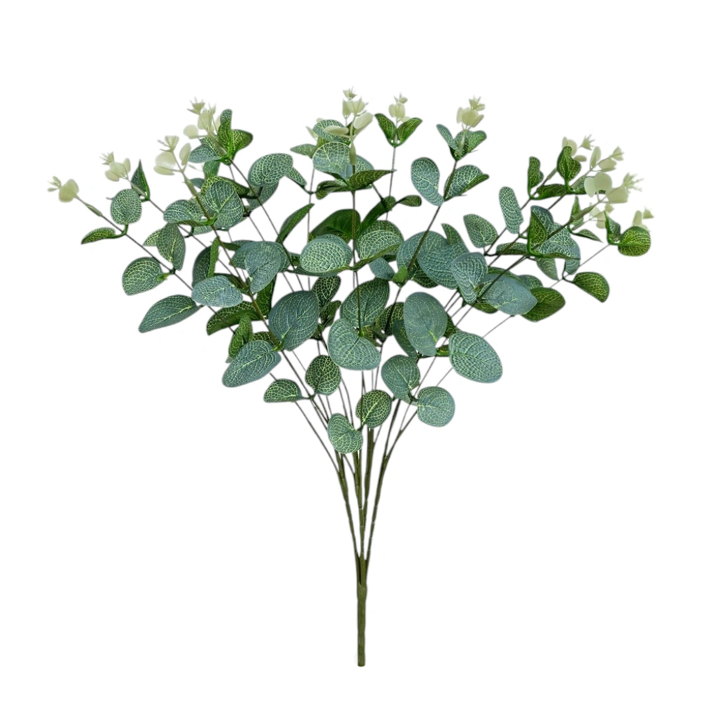 EUCALYPTUS BOUQUET GREEN/GREY (16 BRANCHES) - H48CM - 1