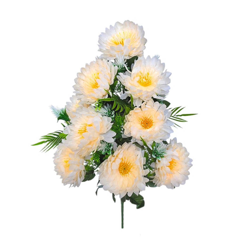 CHRYSANTHEMUM BOUQUET SALMON (18 BRANCHES) - H65CM - 1
