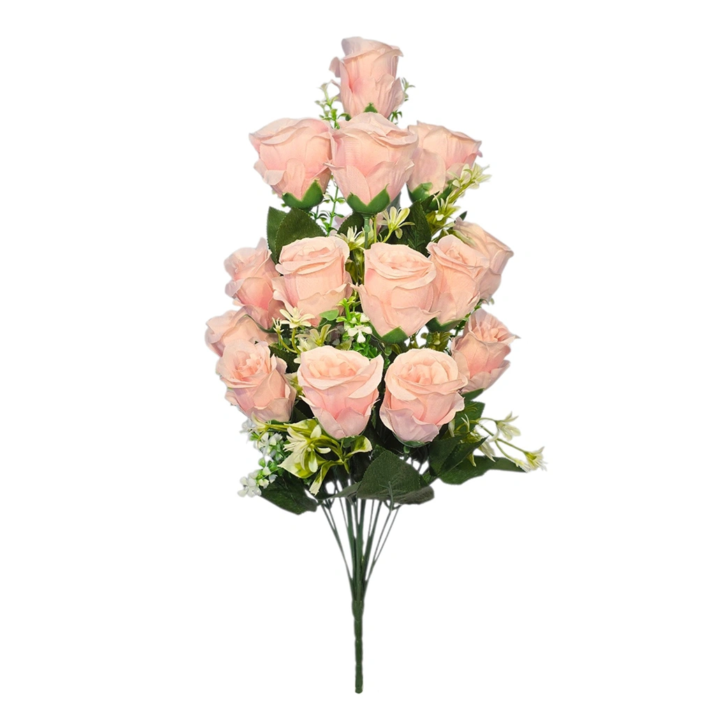 ROSE BOUQUET PINK (16 BRANCHES) - H52CM - 1