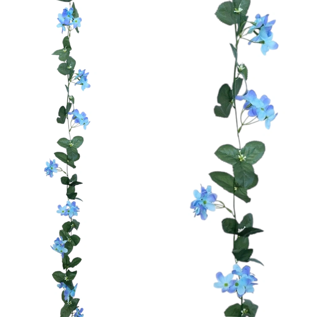 FLOWER GARLAND BLUE - H200CM - 1
