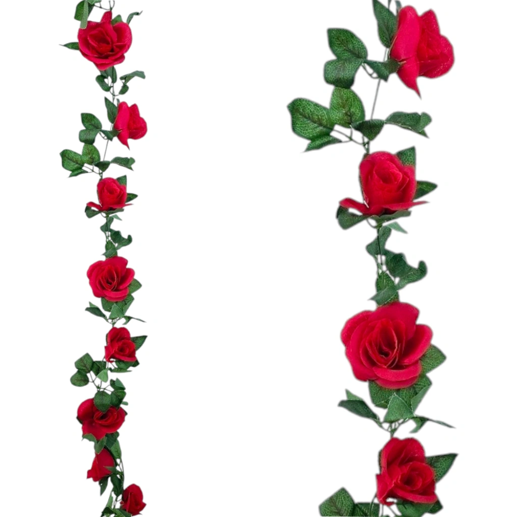 ROSE GARLAND RED - H220CM - 1
