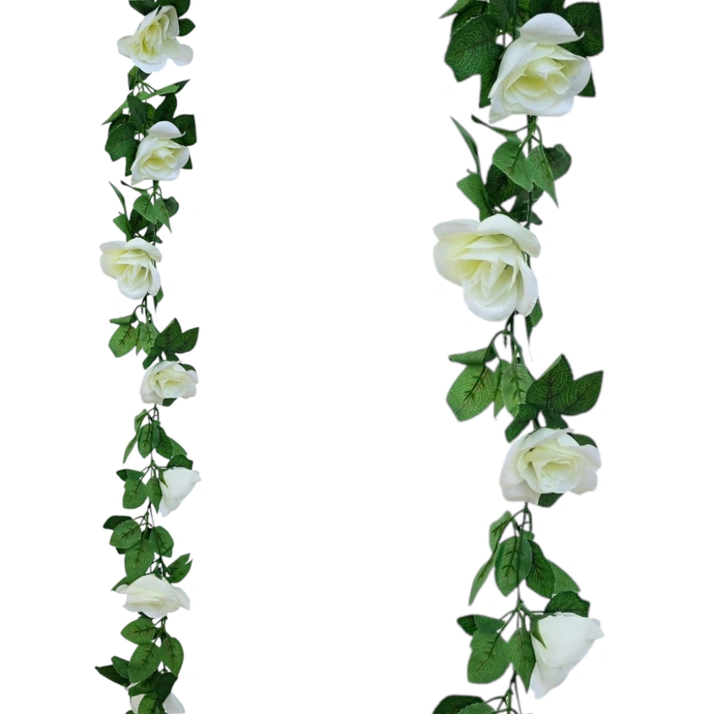 ROSE GARLAND CREAM - H220CM - 1