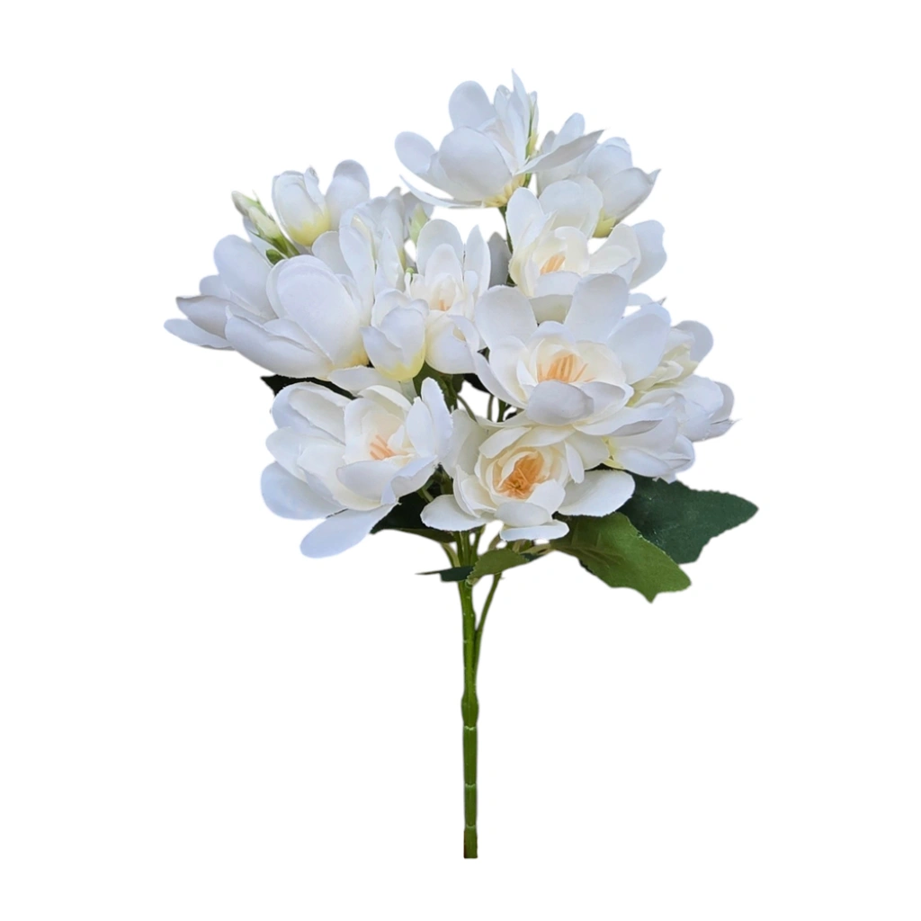 CROCUS BOUQUET WHITE (5 BRANCHES) - H34CM - 1