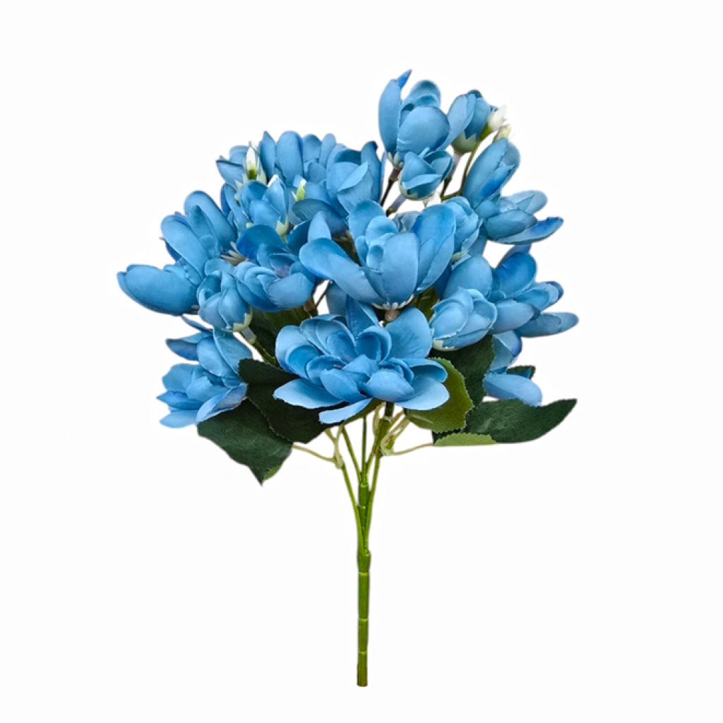 CROCUS BOUQUET BLUE (5 BRANCHES) - H34CM - 1