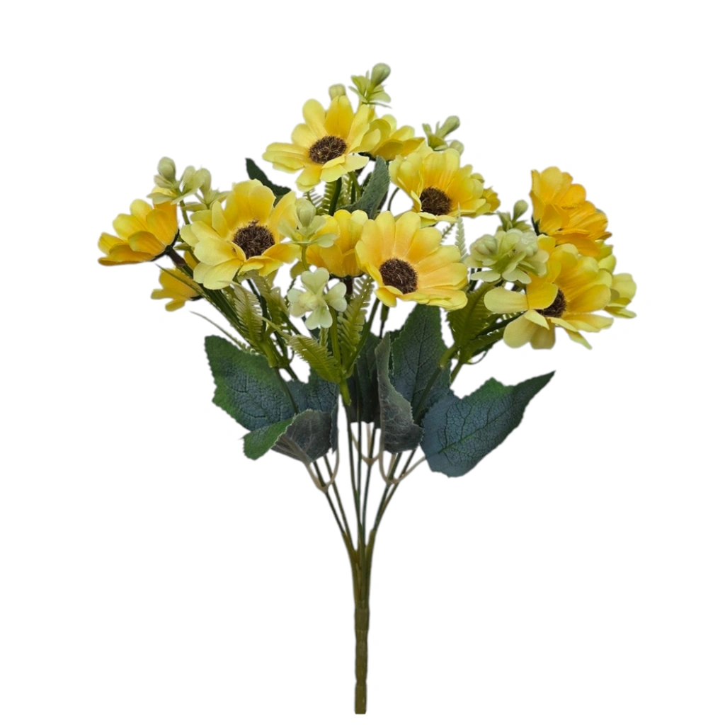 DAISY BOUQUET YELLOW (7 BRANCHES) - H34CM - 1