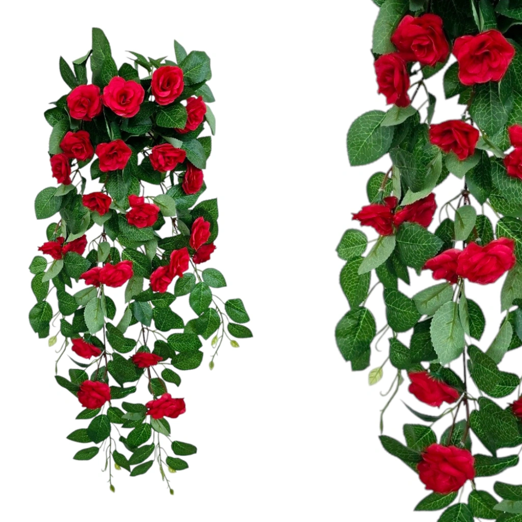 HANGING ROSE RED 90CM - 1