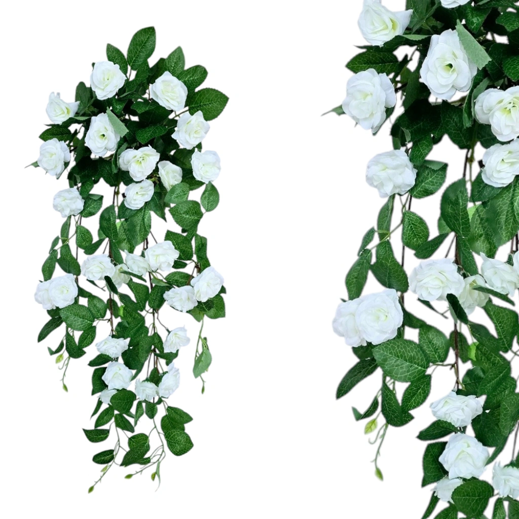 HANGING ROSE WHITE 90CM - 1