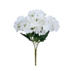 ORTENSIA BOUQUET WHITE (5 BRANCHES) - H33CM
