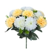 DAHLIA BOUQUET WHITE/SALMON (12 BRANCHES) - H36CM