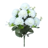 DAHLIA BOUQUET WHITE (12 BRANCHES) - H45CM