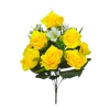 ROSE-LILY BOUQUET YELLOW (12 BRANCHES) - H44CM