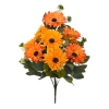 DAISY BOUQUET LIGHT/DARK ORANGE (10 BRANCHES) - H40CM