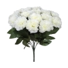 CARNATION BOUQUET WHITE (18 BRANCHES) - H38CM