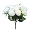 PEONY BOUQUET WHITE (12 BRANCHES) - H37CM