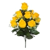 ROSE BOUQUET YELLOW (12 BRANCHES) - H45CM