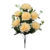 CHRYSANTHEMUM BOUQUET CREAM (8 BRANCHES) - H42CM
