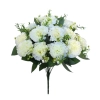 CARNATION BOUQUET WHITE (18 BRANCHES) - H46CM