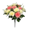 CARNATION BOUQUET WHITE/PINK (18 BRANCHES) - H46CM