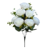 PEONY BOUQUET WHITE (8 BRANCHES) - H43CM