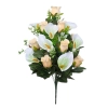 ROSE/CALLA BOUQUET WHITE/SALMON (18 BRANCHES) - H55CM