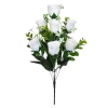 ROSE BOUQUET WHITE (8 BRANCHES) - H43CM