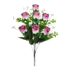 ROSE BOUQUET PURPLE (8 BRANCHES) - H43CM