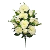 ROSE/CARNATION BOUQUET WHITE (18 BRANCHES) - H53CM