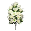 ROSE-LILY BOUQUET WHITE (30 BRANCHES) - H63CM