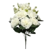 CARNATION BOUQUET WHITE (12 BRANCHES) - H42CM