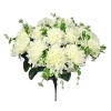 CHRYSANTHEMUM BOUQUET WHITE (18 BRANCHES) - H42CM