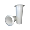 CEMETERY VASE WHITE Φ9.4X24CM (EDGE Φ12.5CM)