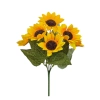 SUNFLOWER BOUQUET YELLOW (7 BRANCHES) - H32CM