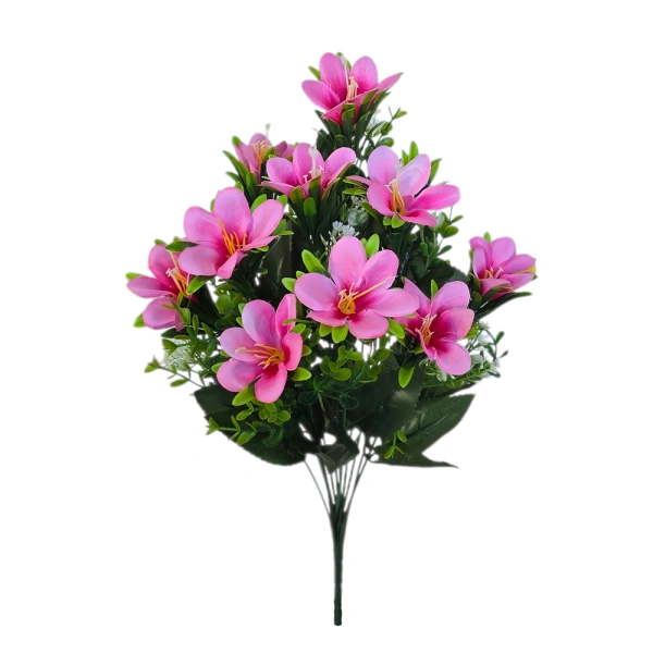 LILY BOUQUET FUCHSIA (12 BRANCHES) - H46CM