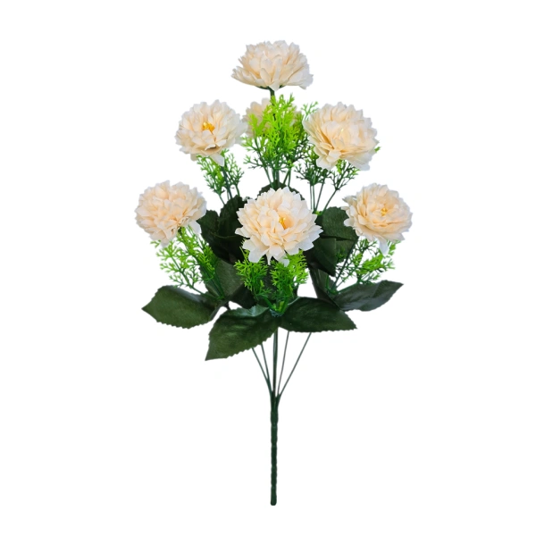 DAHLIA BOUQUET SALMON (7 BRANCHES) - H46CM