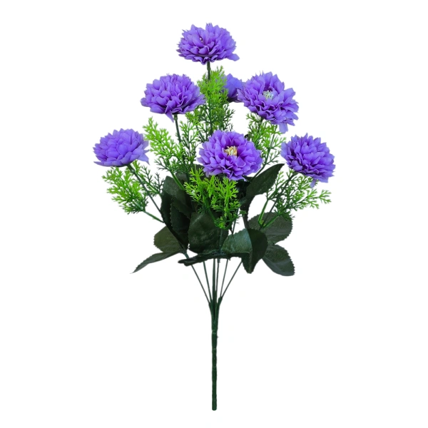 DAHLIA BOUQUET PURPLE (7 BRANCHES) - H46CM