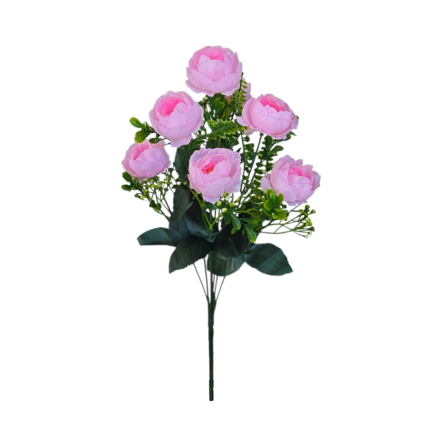 RANUNCULUS BOUQUET PINK (7 BRANCHES) - H46CM