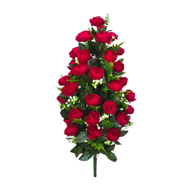 RANUNCULUS BOUQUET RED (42 BRANCHES) - H78CM