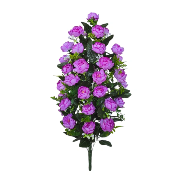 RANUNCULUS BOUQUET PURPLE (42 BRANCHES) - H78CM