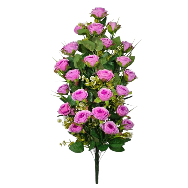 ROSE BOUQUET PURPLE (42 BRANCHES) - H78CM