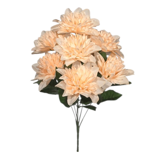 CHRYSANTHEMUM BOUQUET SALMON (8 BRANCHES) - H44CM