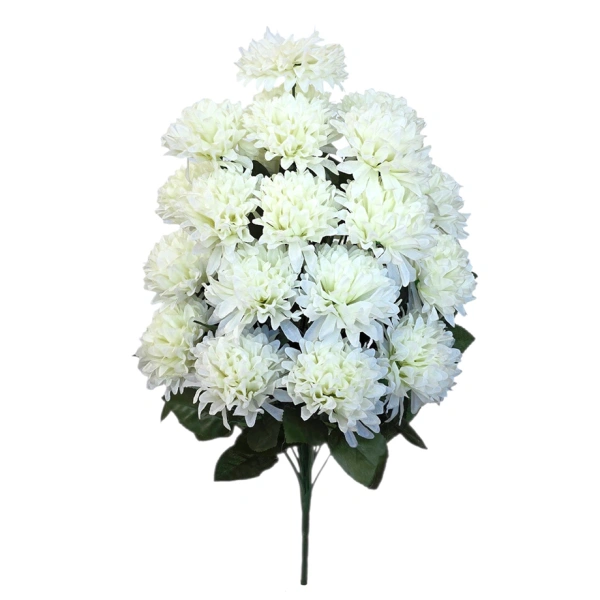 CHRYSANTHEMUM BOUQUET CREAM (24 BRANCHES) - H56CM