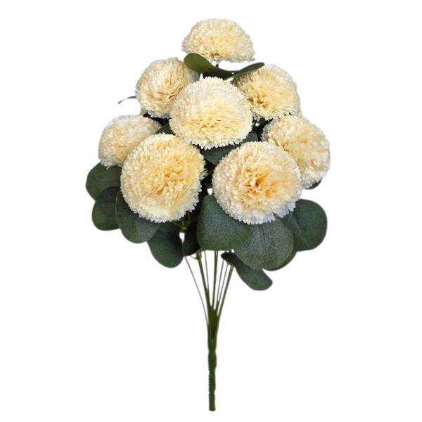 MARIGOLD BOUQUET SALMON (10 BRANCHES) - H48CM