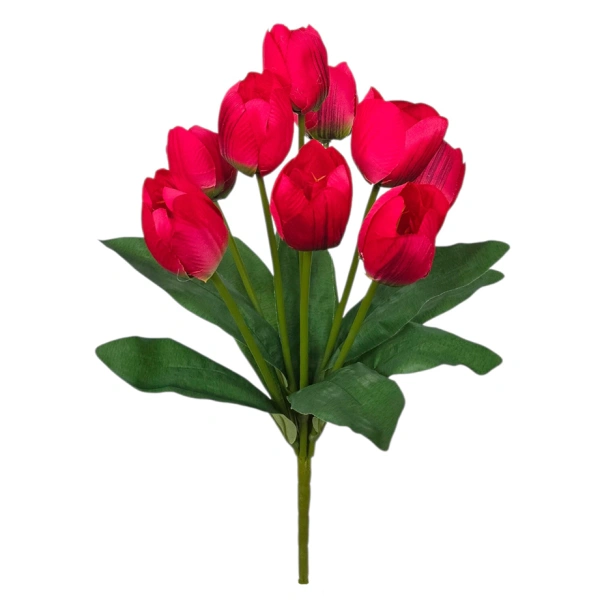TULIP BOUQUET RED (9 BRANCHES) - H44CM