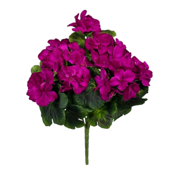 GERANIUM BOUQUET PURPLE (9 BRANCHES) - H45CM