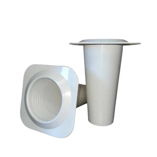 CEMETERY VASE WHITE Φ9X18CM (EDGE Φ14CM)