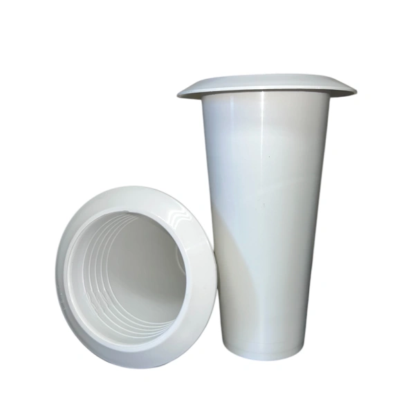 CEMETERY VASE WHITE Φ9X19.5CM (EDGE Φ12.5CM)