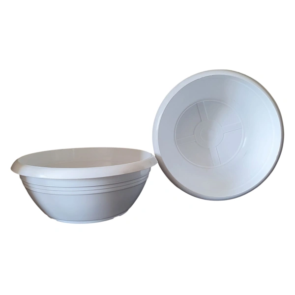 PLANTER POT ROUΝD WHITE Φ24X11CM